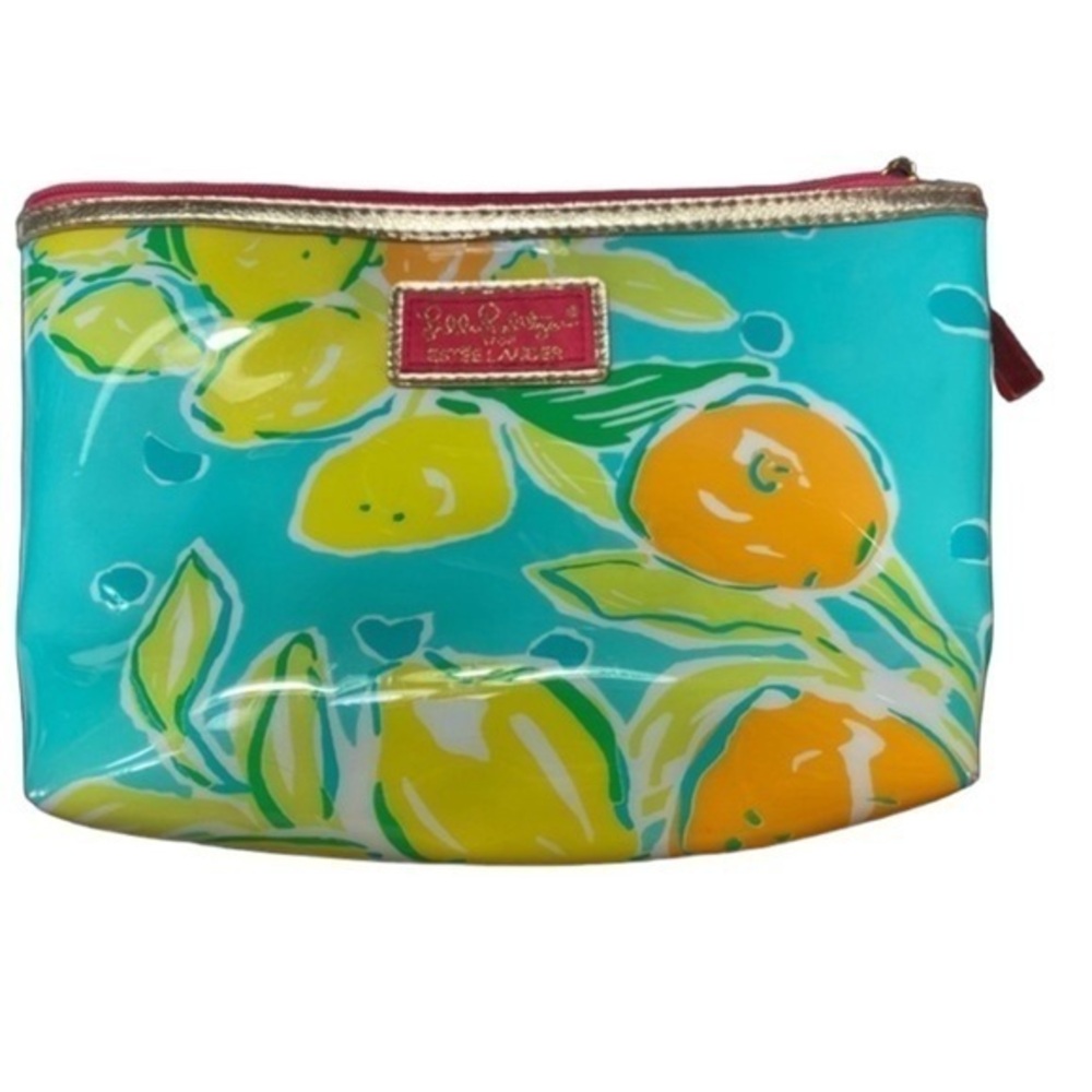 Lilly Pulitzer For Estée Lauder Lemons and Oranges make-up bag.